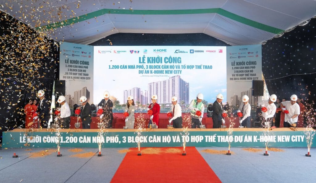 KIM OANH LAND TIẾP TỤC KHỞI CÔNG 1.200 CĂN NHÀ PHỐ, 3 BLOCK CĂN HỘ VÀ TỔ HỢP THỂ THAO DỰ ÁN K-HOME NEW CITY
