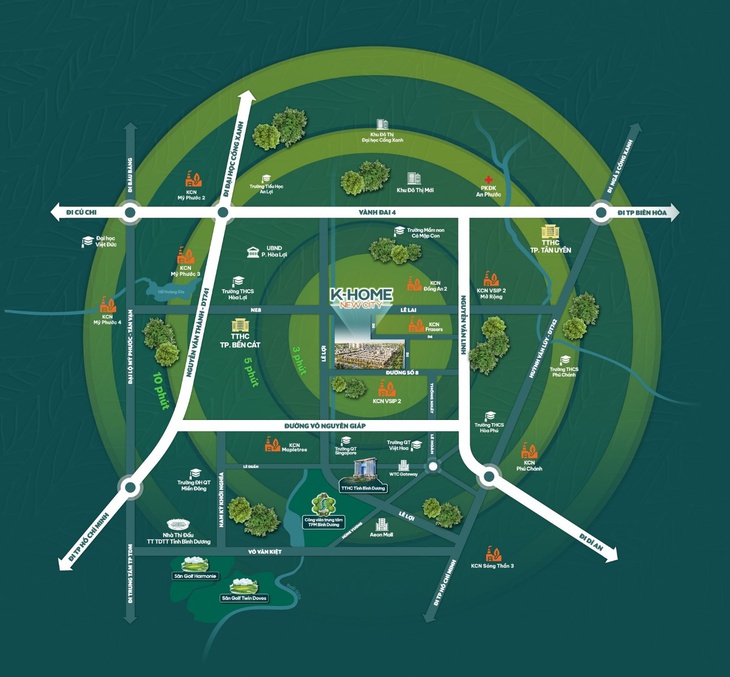 K-Home New City tọa lạc ngay "tâm xanh" thành phố mới Bình Dương - Ảnh: Kim Oanh