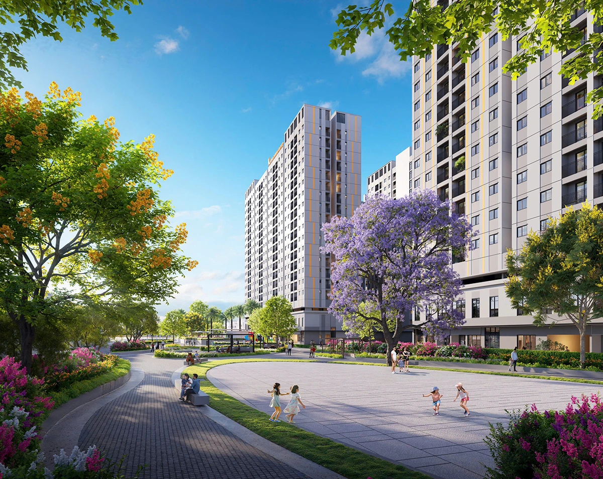 Không gian sống xanh mát của khu căn hộ K-Home Apartment