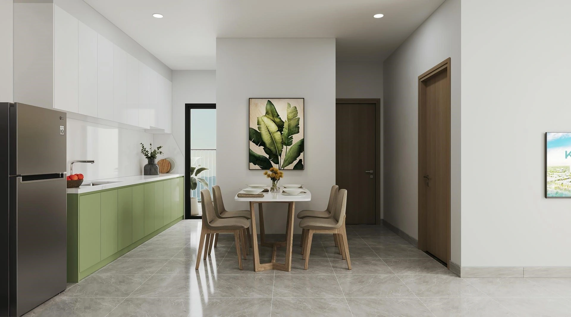 Căn hộ K-Home Apartment được thiết kế tối ưu công năng sử dụng, luôn thoáng mát và ngập tràn ánh sáng tự nhiên