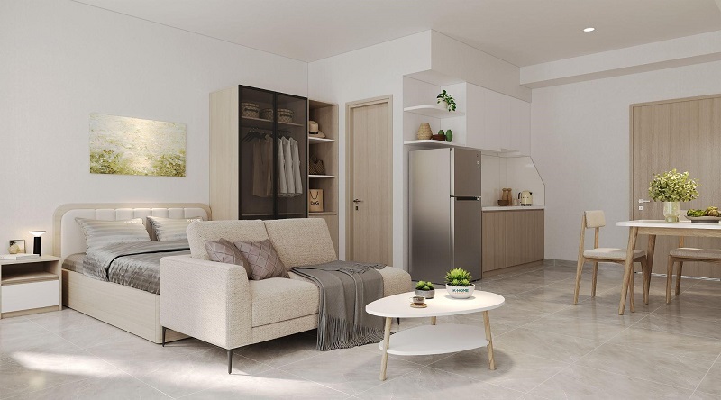 Các căn hộ tòa Cát Tường gây ấn tượng phong cách nội thất tối giản nhưng không kém sự tinh tế