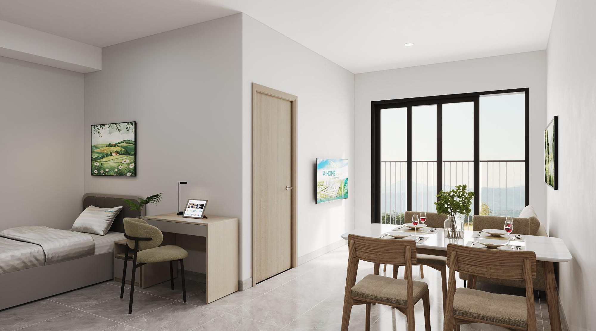 Chỉ với 70,9 triệu đồng, khách hàng đã có thể sở hữu căn hộ bàn giao đầy đủ nội thất tại K-Home Apartment.