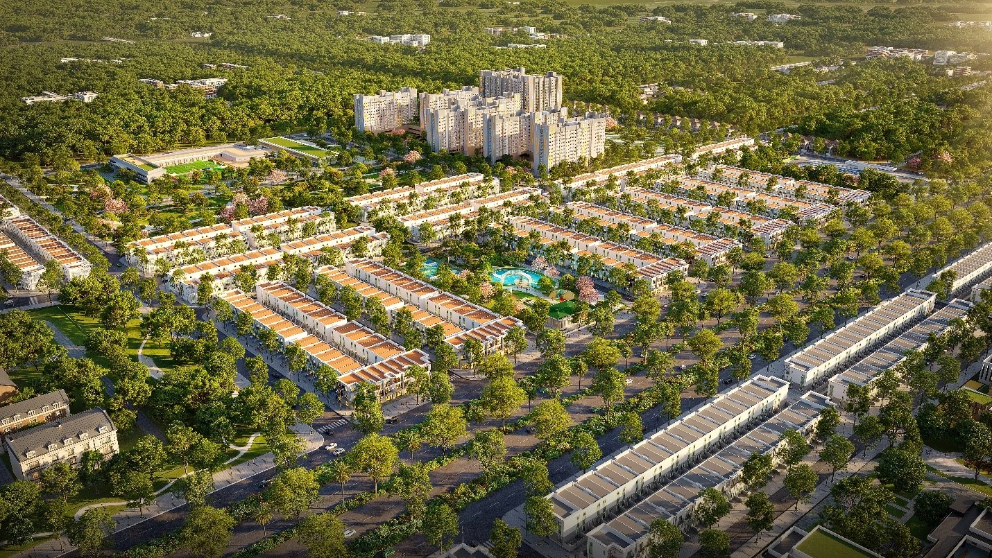 Phối cảnh tổng thể dự án The Link City ngay trung tâm hành chính Dầu Giây