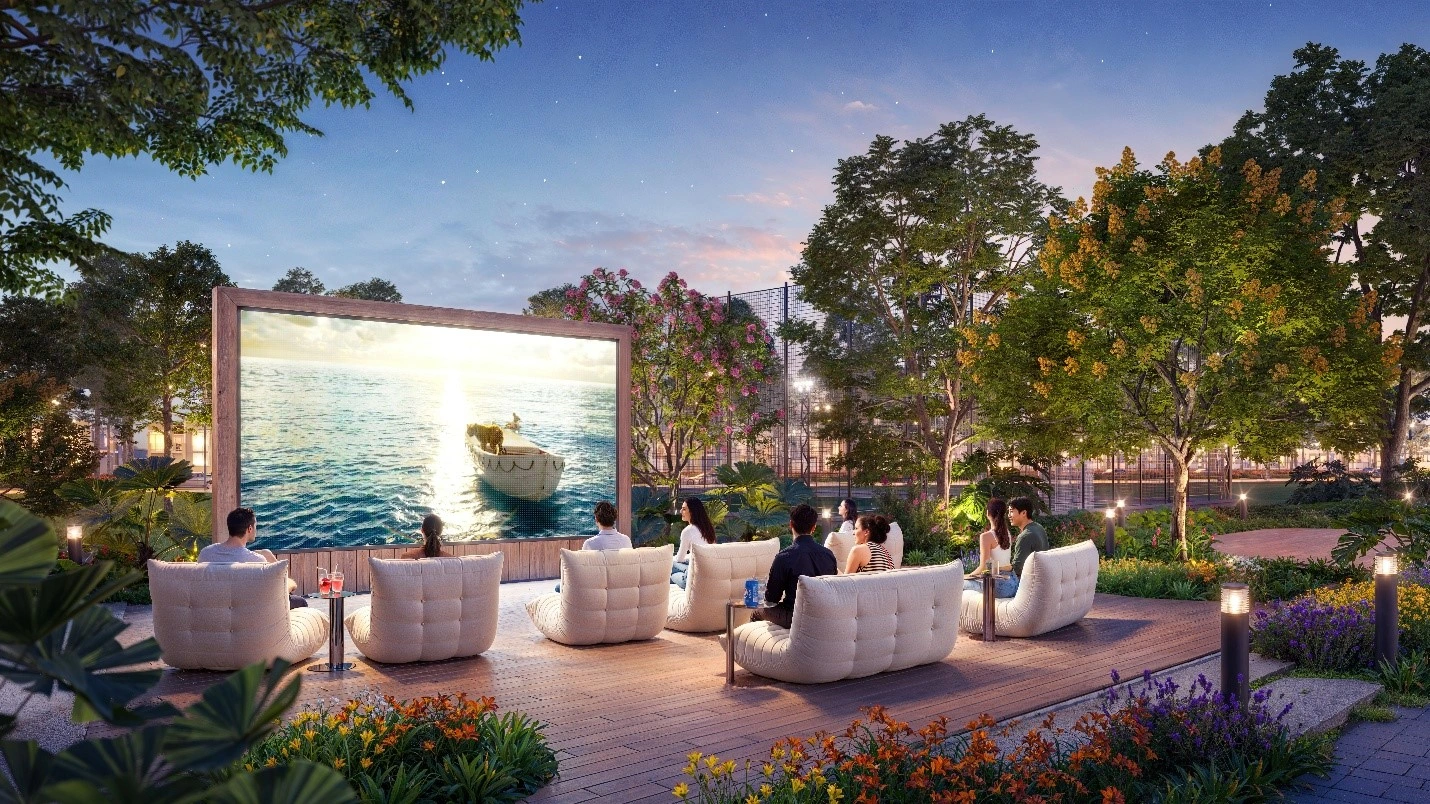 Phối cảnh dự kiến rạp chiếu phim ngoài trời tại The Link City