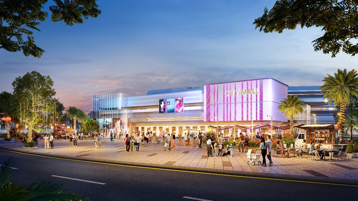 Trung tâm thương mại 2,6ha dự kiến xây dựng tại The Link City và cũng là trung tâm thương mại hiện đại hiếm hoi tại Dầu Giây