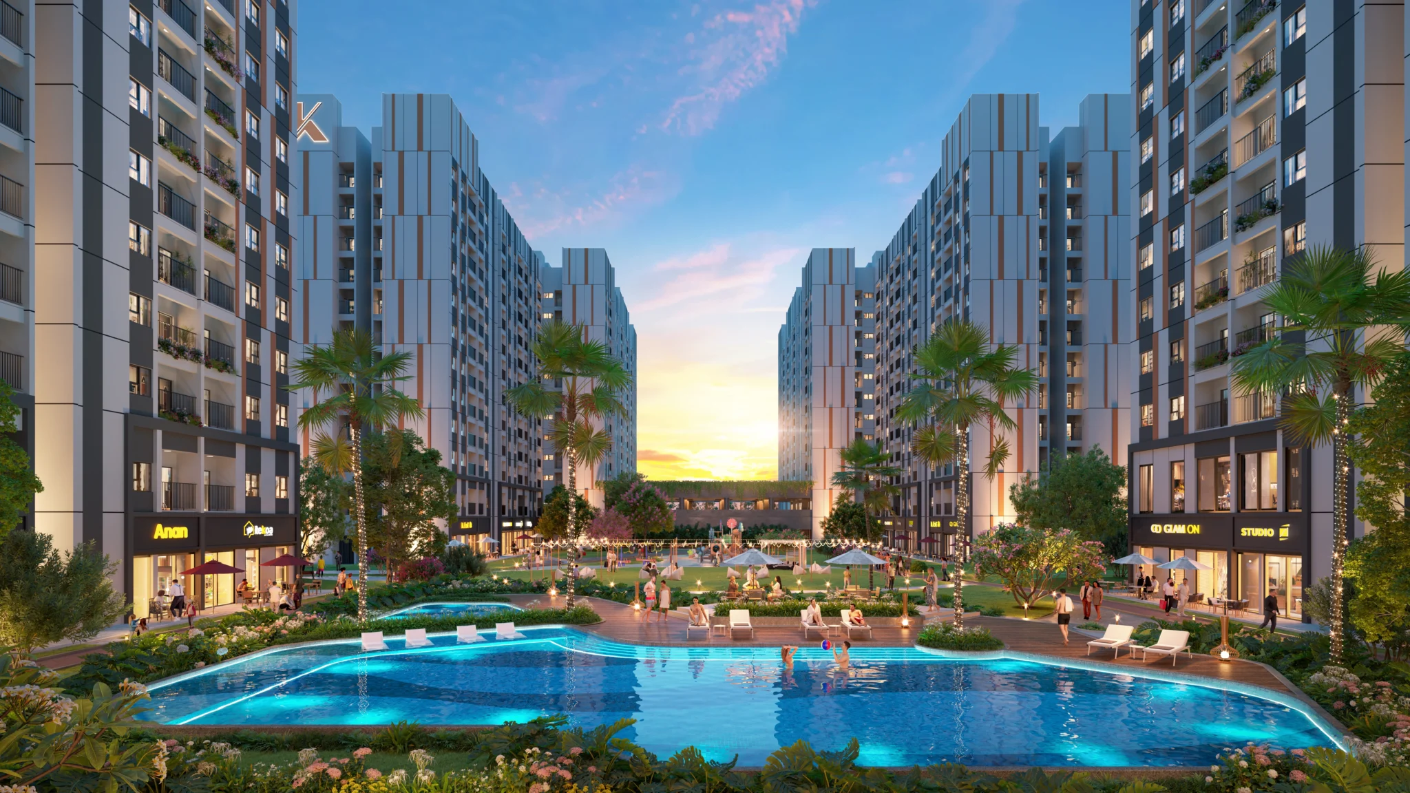 Căn hộ xanh chuẩn Singapore K-Home Avenue với không gian sống hiện đại tại Nhơn Trạch.