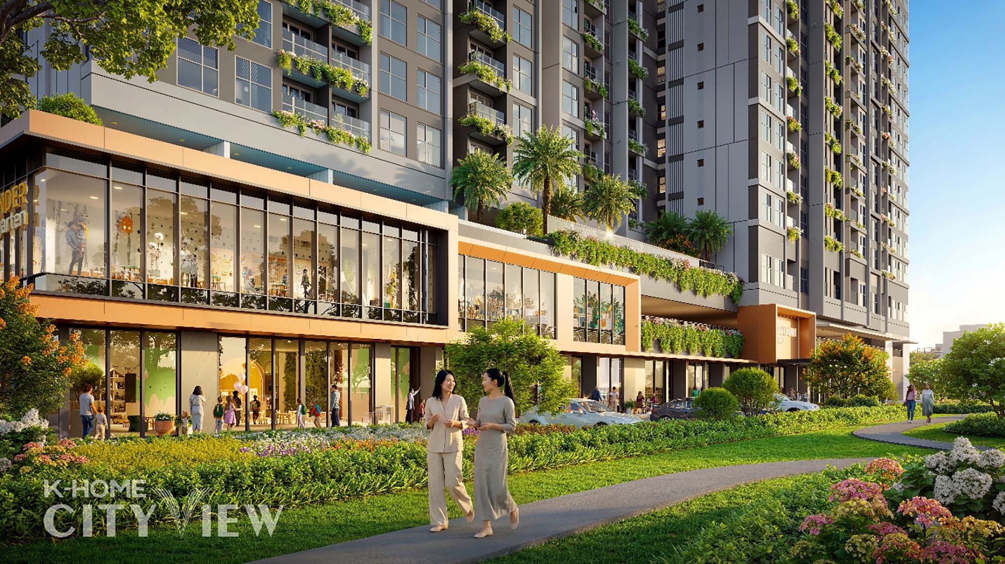Môi trường sống xanh mát, an toàn tại K-Home Cityview.